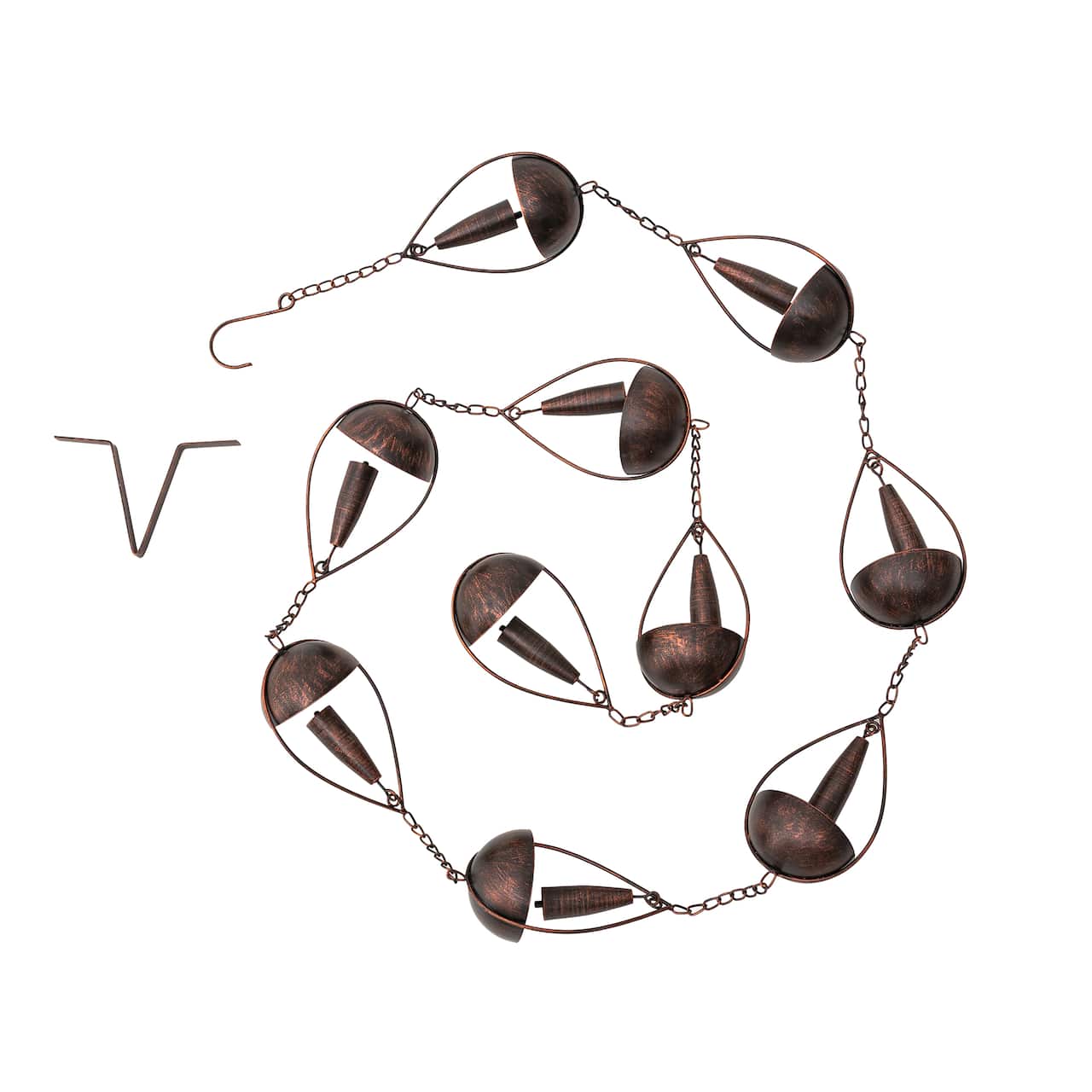 Glitzhome® 8.5ft. Copper Bowl & Bell Shaped Rain Chain